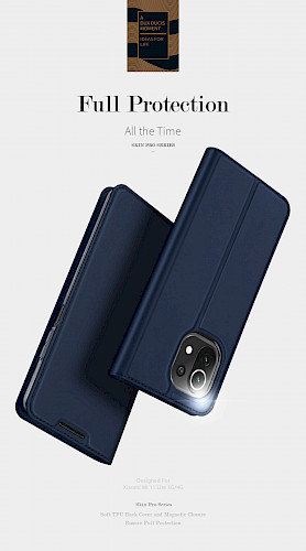 Premium DuxDucis® Skinpro Preklopna futrola za Xiaomi Mi 11 Lite Plava