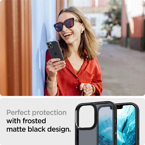 Spigen iPhone 13 Pro Max Case Ultra Hybrid Matte Frost Black ACS03619