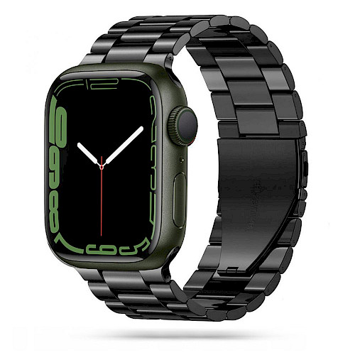 Tech-Protect® Stainless Remen za Apple Watch 2/3/4/5/6/SE (42/44/45mm) Crni