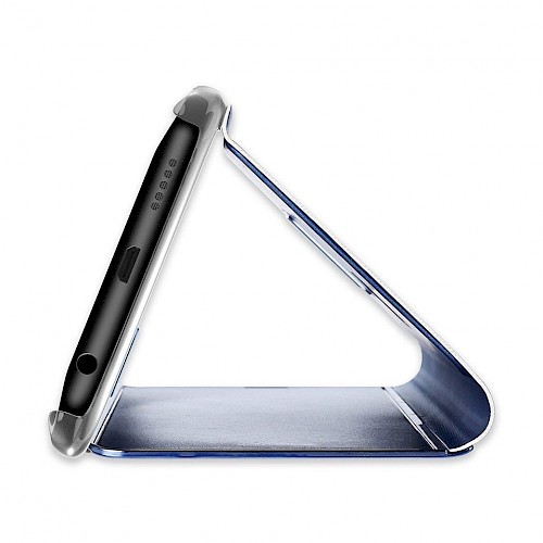 Clear View Standing Cover za Samsung Galaxy A12 Srebrni