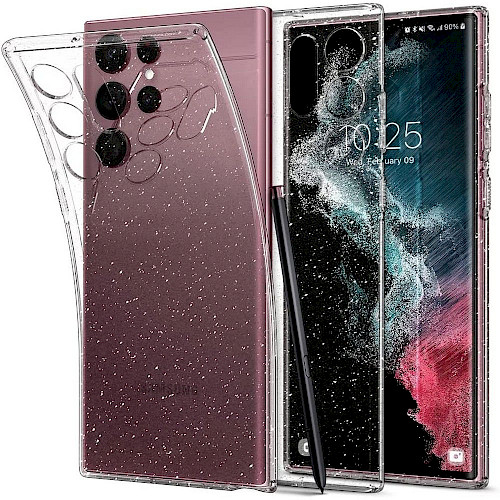 Spigen Samsung Galaxy S22 Ultra Case Liquid Crystal Glitter Clear ACS03913