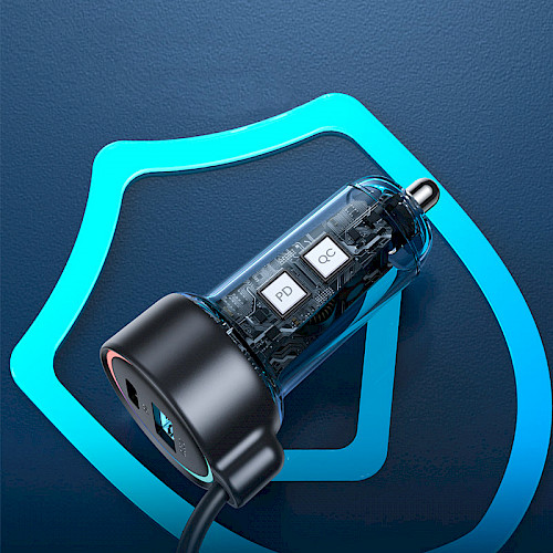 JOYROOM® JR-CL07 Auto punjač 55W USB + Type C + Type C kabel