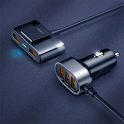 JOYROOM® JR-CL03 Auto punjač 3 x USB + 2 x USB (Ž) Kabel