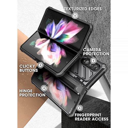 Supcase® Samsung Galaxy Z Fold3 5G Case Unicorn Beetle PRO Black - dvostrana maska