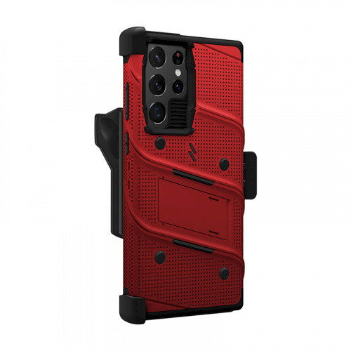 ZIZO® Samsung Galaxy S22 Ultra Case Bolt Bundle Red