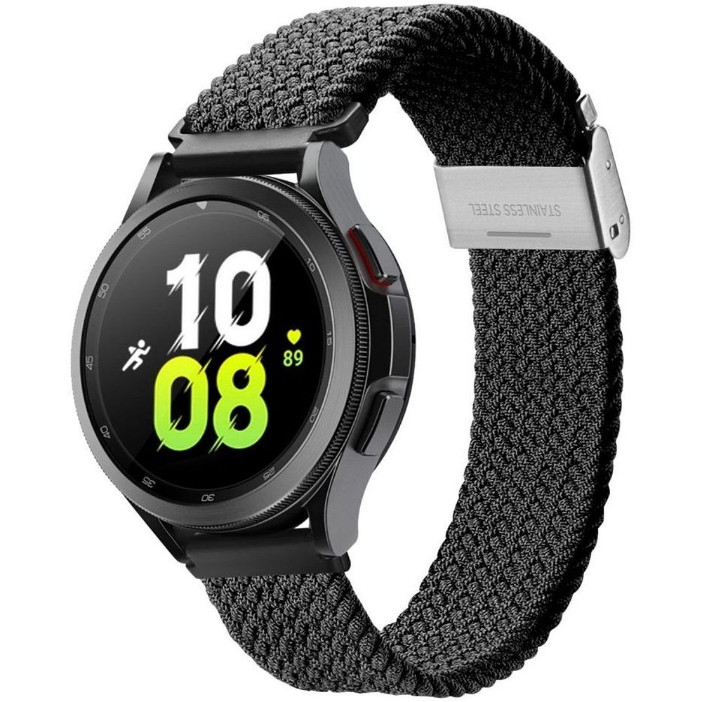 DuxDucis® Mixture II Pleteni Remen za Samsung Watch/Huawei/Honor (20mm) Crni