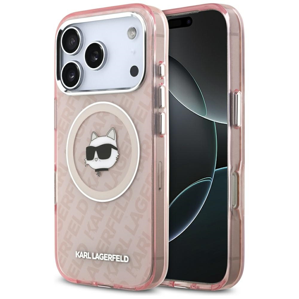 Karl Lagerfeld® Choupette Head MagSafe maskica za iPhone 17 Pro Pink