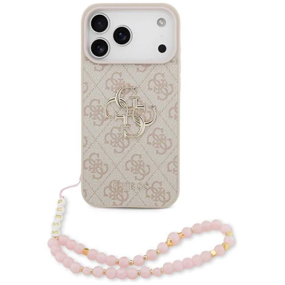 Guess® Classic Logo maskica s vezicom za iPhone 17 Pro Max pink