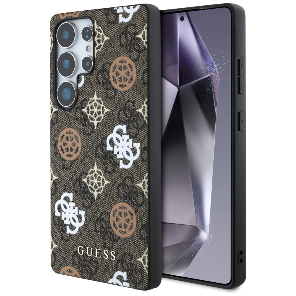 Guess® 4G Colored Peony MagSafe maskica za Samsung Galaxy S25 Ultra Smeđa
