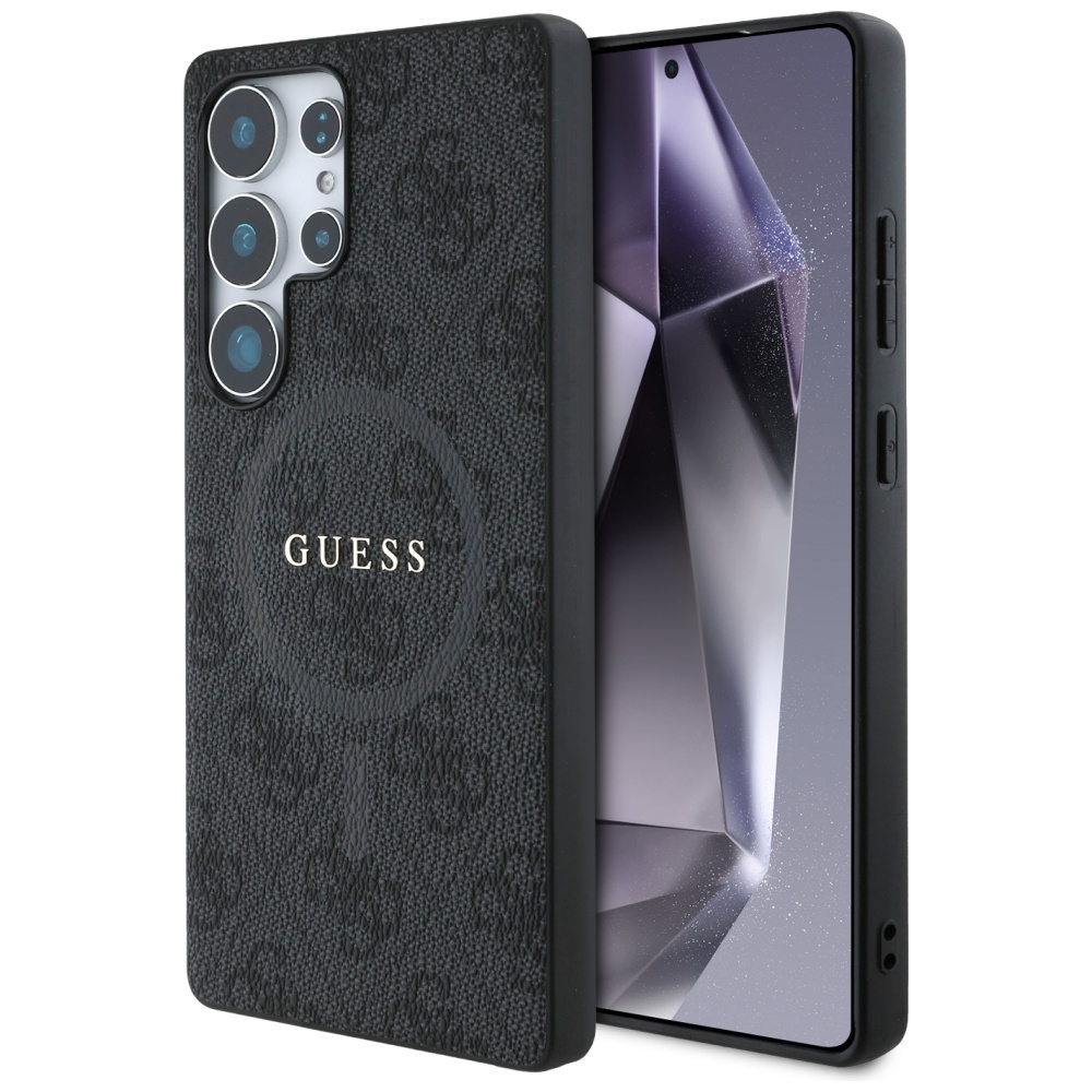 Guess® PU 4G Classic Logo MagSafe maskica za Samsung Galaxy S25 Ultra Crna