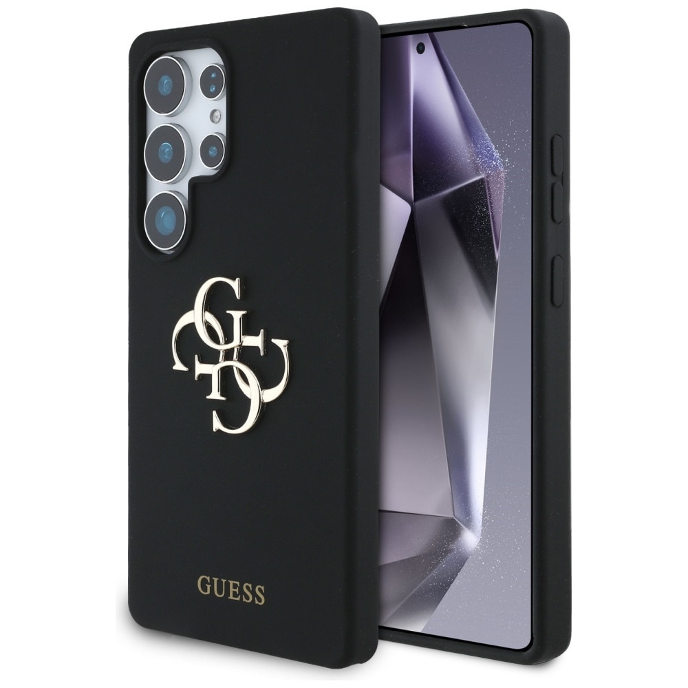 Guess® Big 4G Logo Script maskica za Samsung Galaxy S25 Ultra Crna