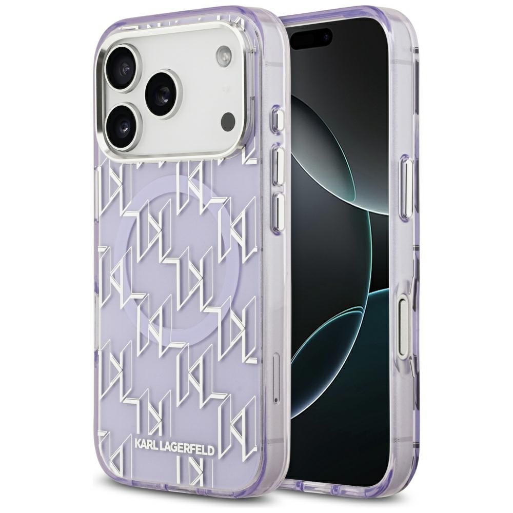 Karl Lagerfeld® IML KL Monogram MagSafe maskica za iPhone 17 Pro Ljubičasta