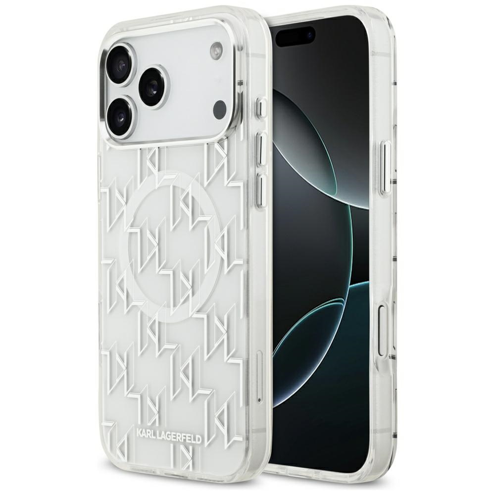 Karl Lagerfeld® IML KL Monogram MagSafe maskica za iPhone 17 Pro Max Bijela