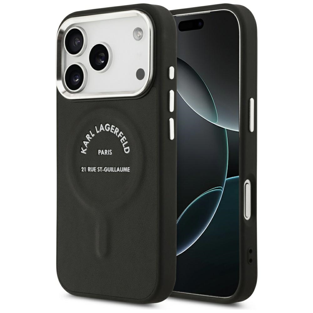 Karl Lagerfeld® RSG Logo MagSafe maskica za iPhone 17 Pro Crna