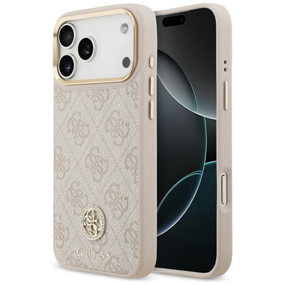 Guess® 4G Rhinestone Logo MagSafe maskica za iPhone 17 Pro Max Pink