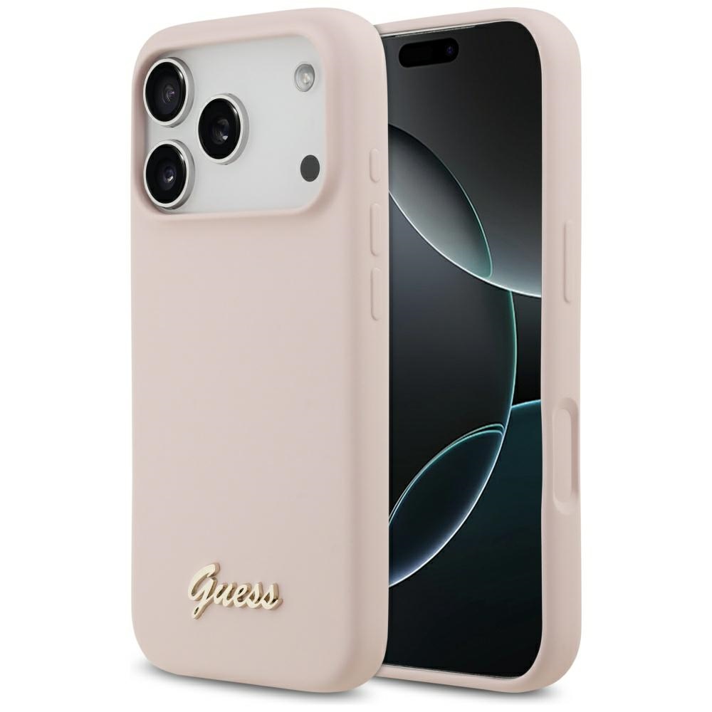 Guess® Metal Logo MagSafe maskica za iPhone 17 Pro Pink