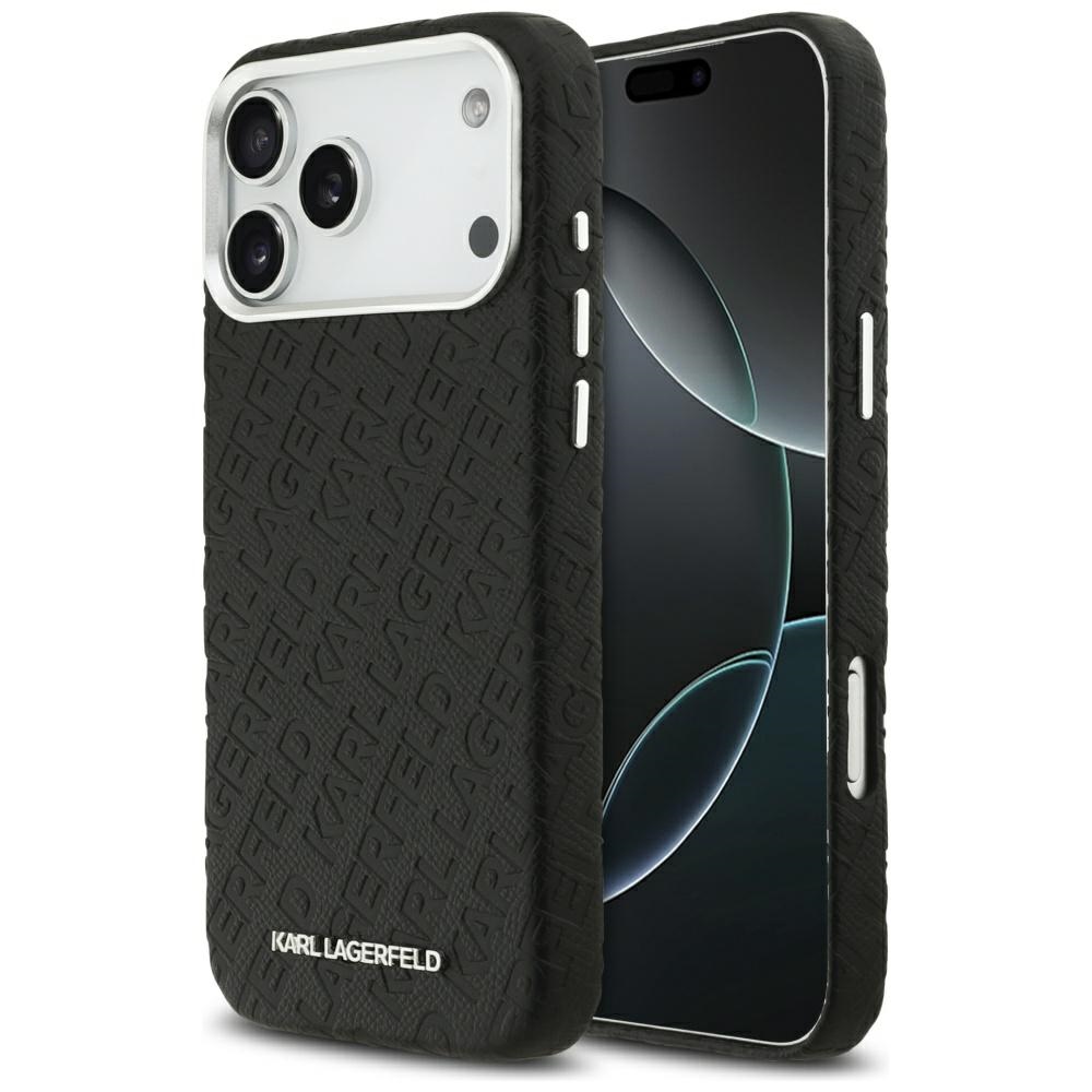 Karl Lagerfeld® FW Stamped MagSafe maskica za iPhone 17 Pro Max Crna