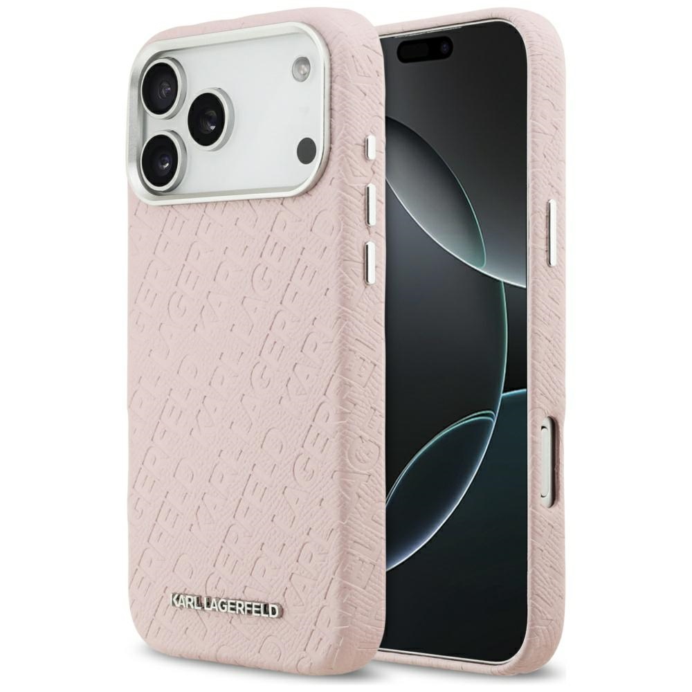 Karl Lagerfeld® FW Stamped MagSafe maskica za iPhone 17 Pro Max Pink
