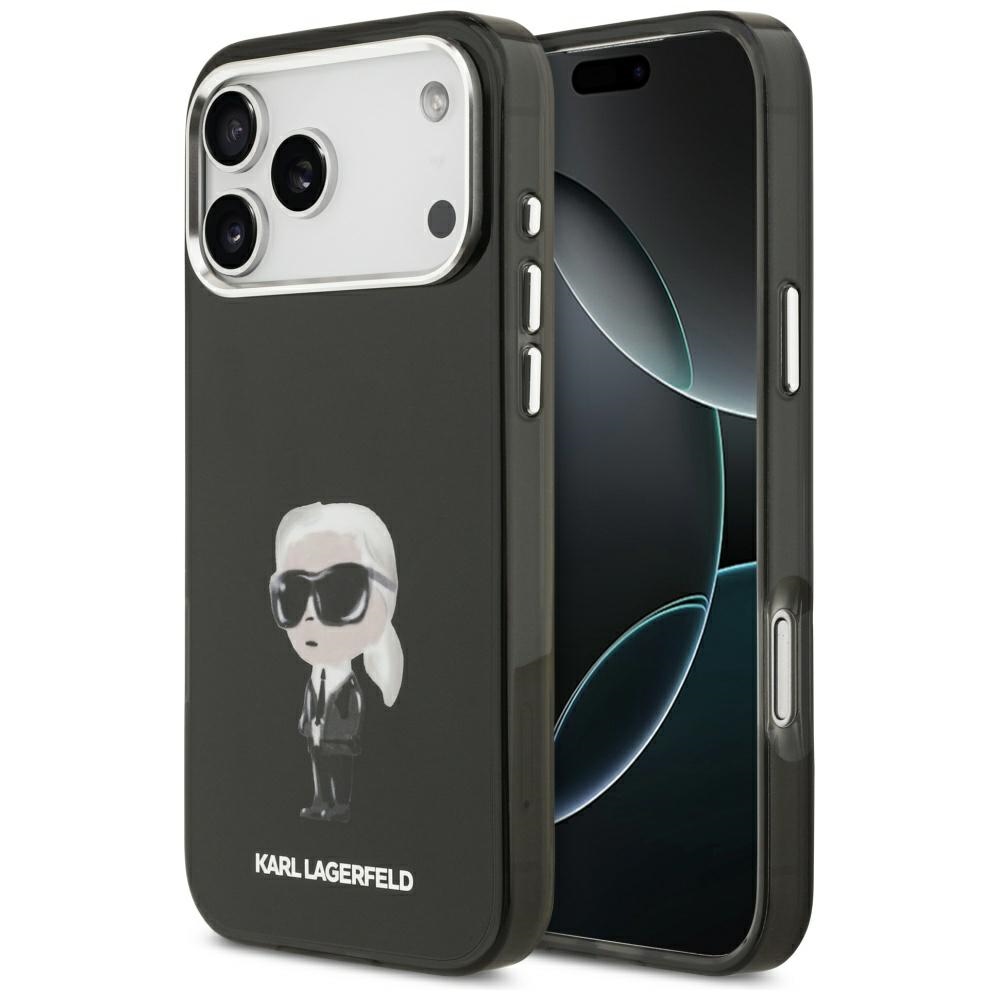 Karl Lagerfeld® IML Aquarelle MagSafe maskica za iPhone 17 Pro Max Crna