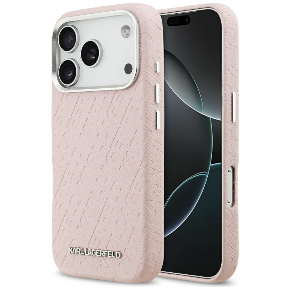 Karl Lagerfeld® FW Stamped MagSafe maskica za iPhone 17 Pro Pink