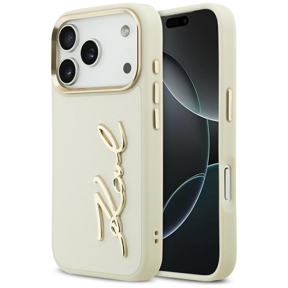 Karl Lagerfeld® Script maskica za iPhone 17 Pro Bež