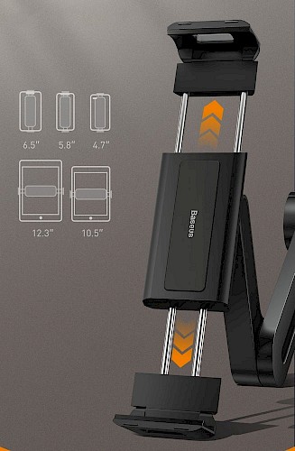 Baseus® SULR-A01 Univerzalni auto stalak za mobitel i tablet (stražnje sjedalo) crni