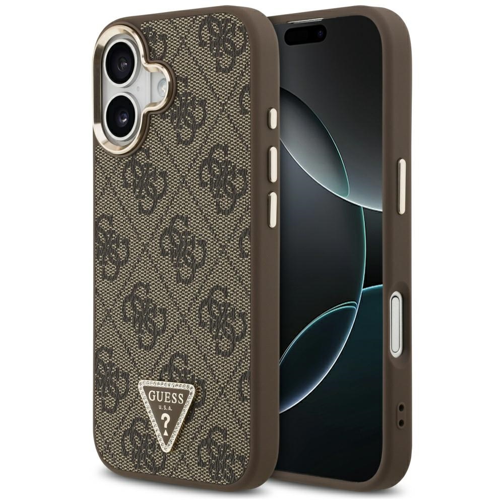 Guess® 4G Triangle Logo MagSafe maskica za iPhone 17 Smeđa