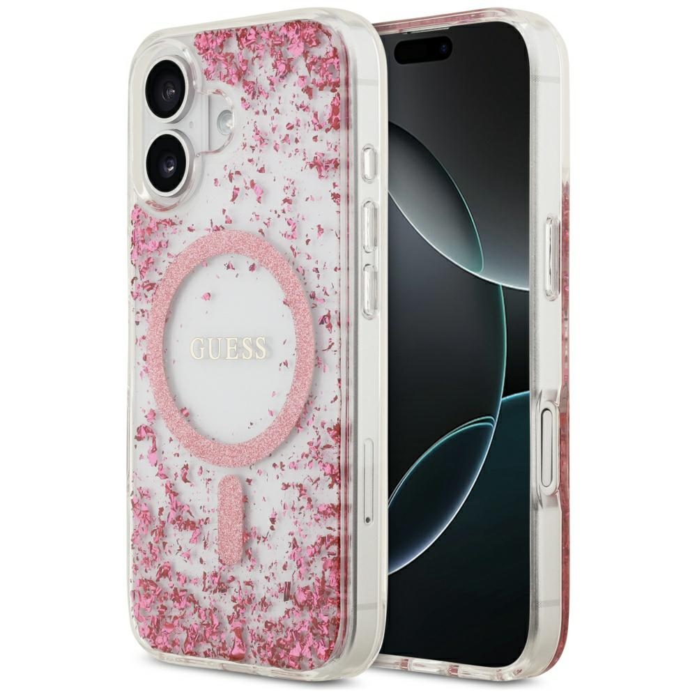 Guess® Glitter MagSafe maskica za iPhone 17 Pink