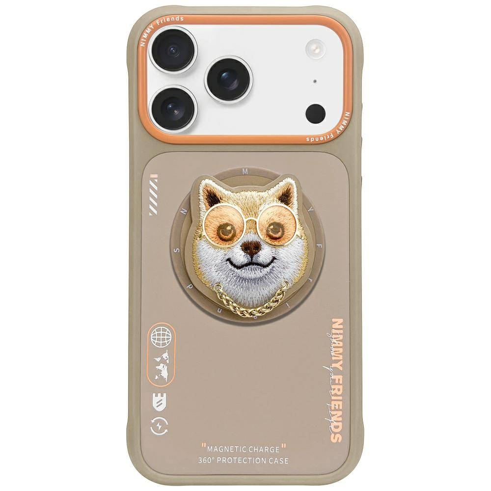 Nimmy Glasses Cool Nag MagSafe maskica za iPhone 17 Pro Max Bež