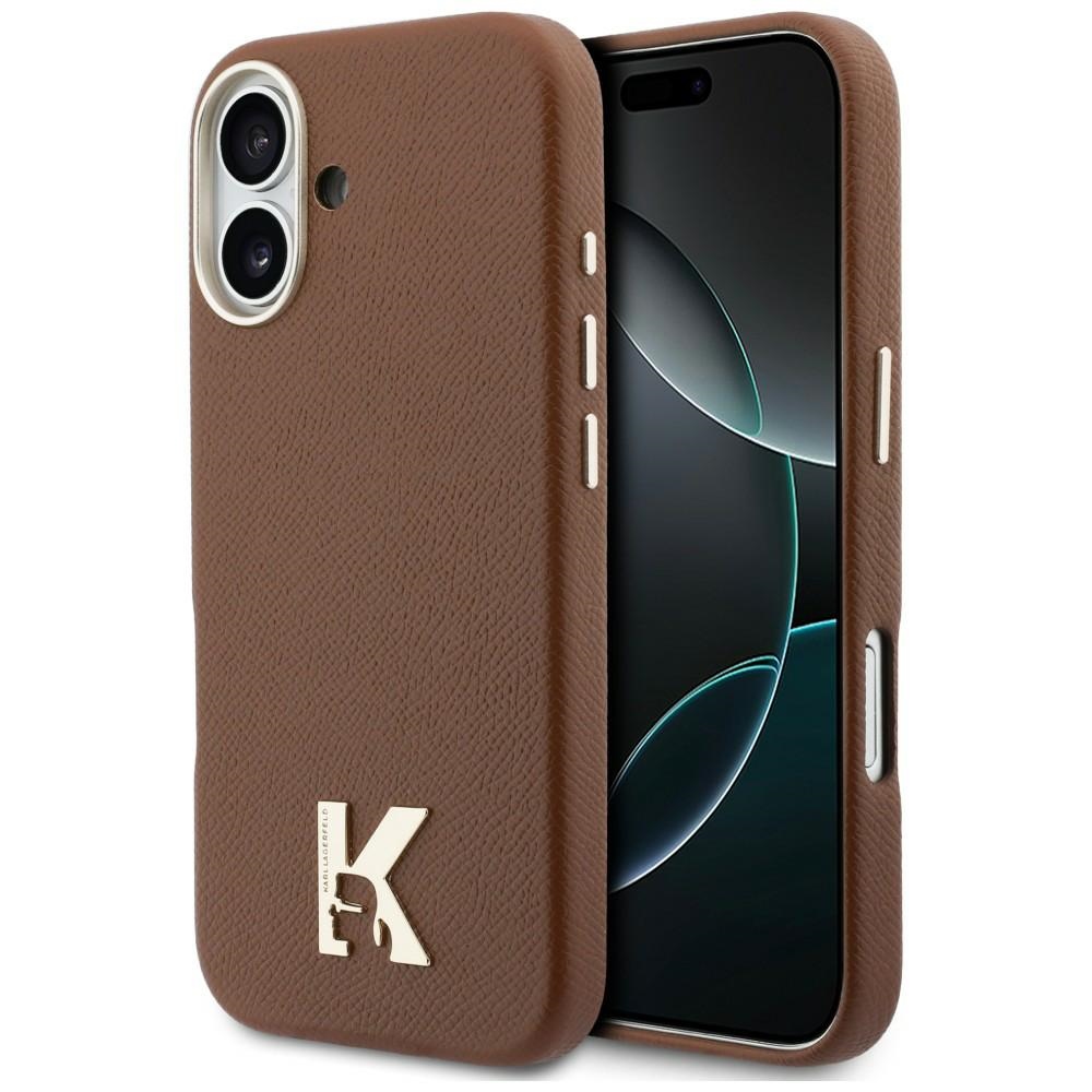 Karl Lagerfeld® PU Head Logo MagSafe maskica za iPhone 17 Smeđa