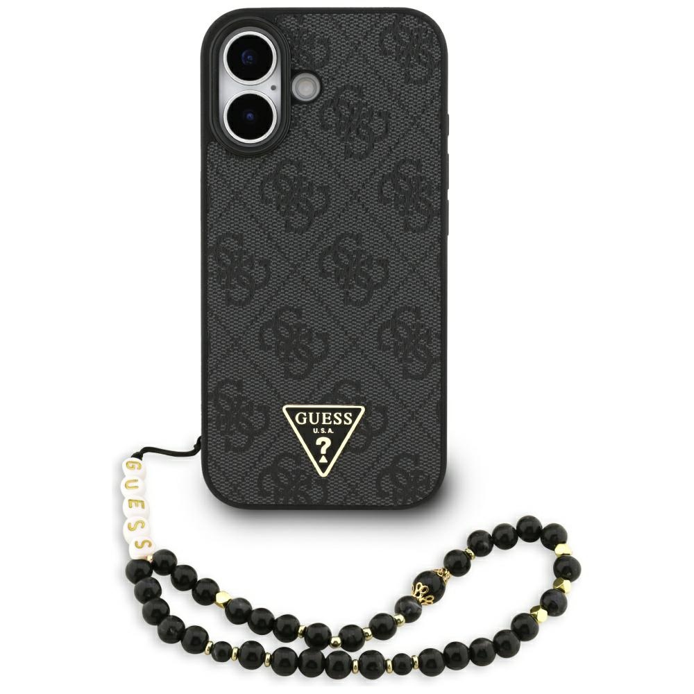 Guess® 4G Strap Triangle Logo MagSafe maskica za iPhone 17 Crna