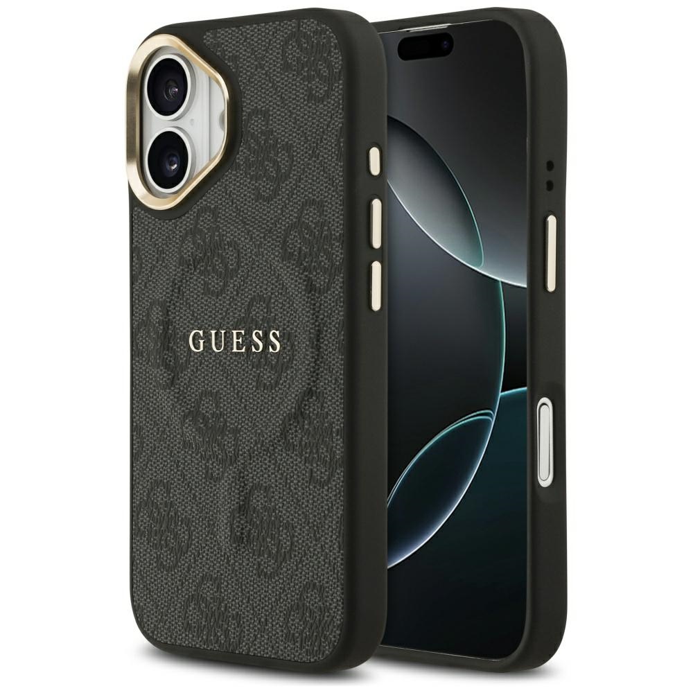 Guess® 4G PU Classic Logo MagSafe maskica za iPhone 17 Crna