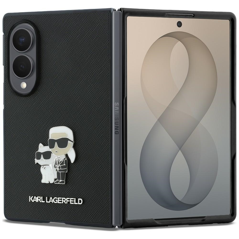 Karl Lagerfeld® Saffiano Karl&Choupette Pins maskica za Samsung Galaxy Z Fold8 Crna