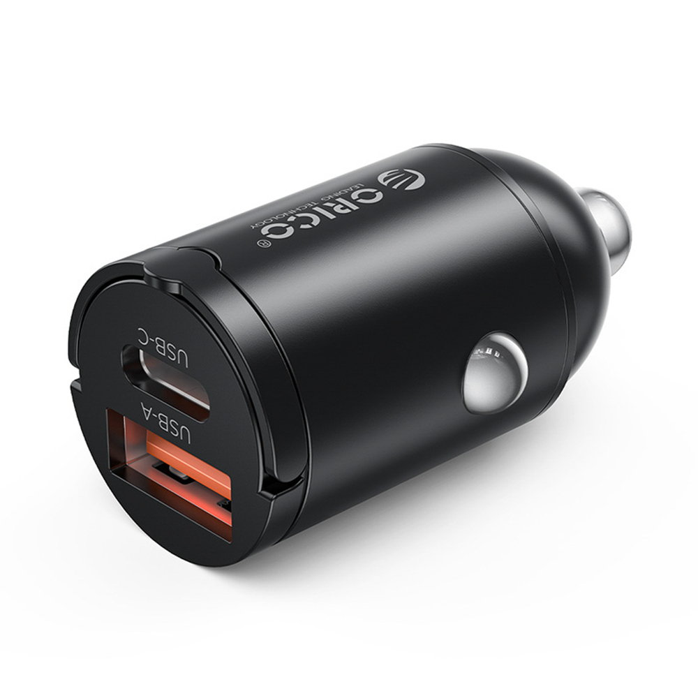 Orico® MiniRing 30W Brzi Auto Punjač USB + Type C Crni