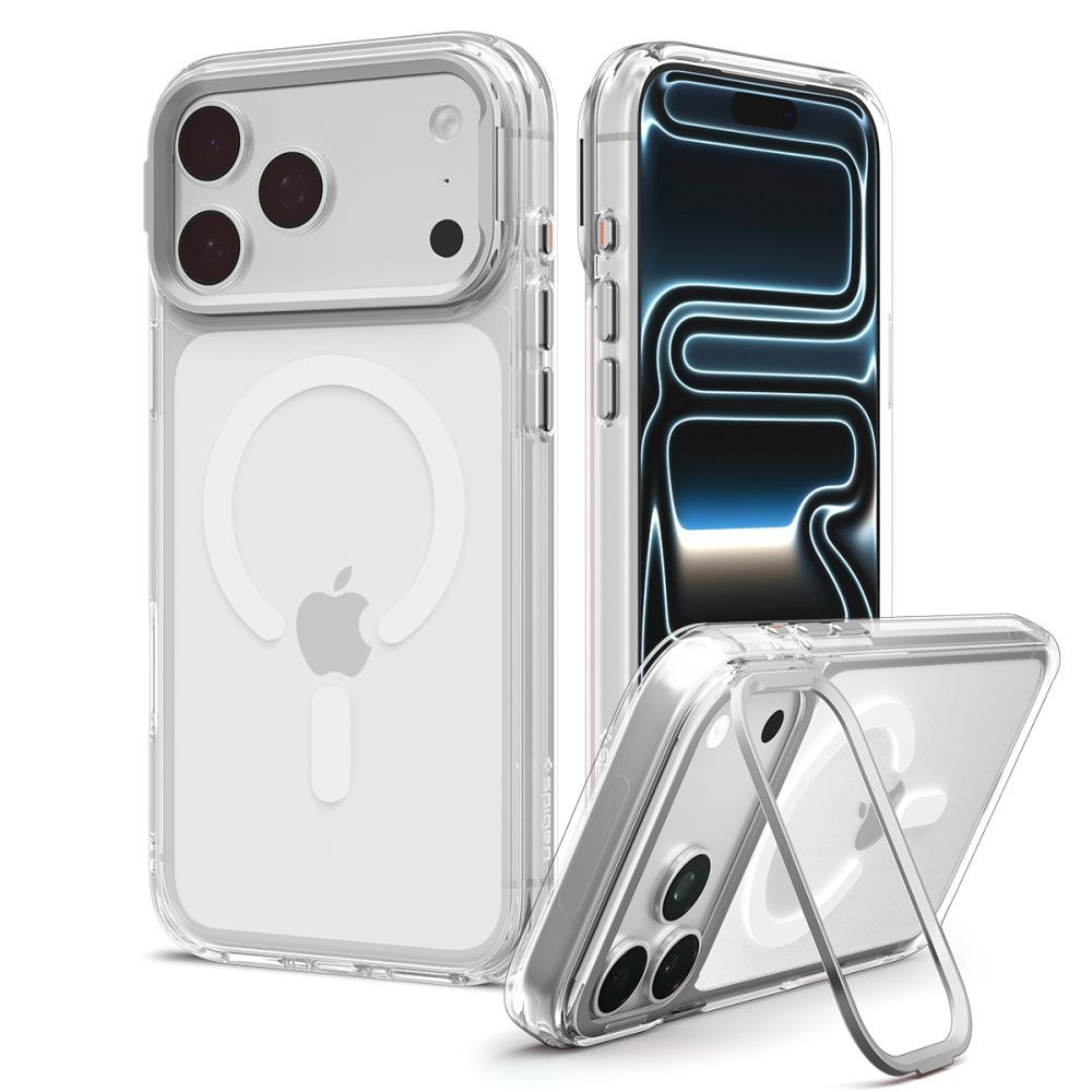Spigen iPhone 17 Pro 18 Pro Case Ultra Hybrid Optik s MagFit Clear Silver ACS11921