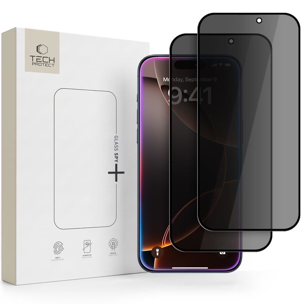 Tech-Protect® Zaštitno staklo od ruba do ruba za ekran za iPhone 18 Pro (Privacy) 2kom