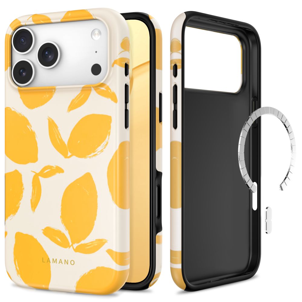 Tech-Protect® Lamano Magsafe Maskica za iPhone 17 Pro Max 18 Pro Max Lemon Haze