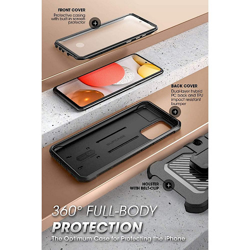 Supcase® Samsung Galaxy A52 Case Unicorn Beetle PRO Black - dvostrana maska