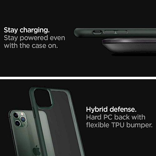 Spigen iPhone 11 Pro Case Ultra Hybrid Midnight Green ACS00417