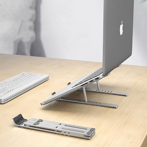 Tech-protect® Aluminijski stalak za laptop srebrni