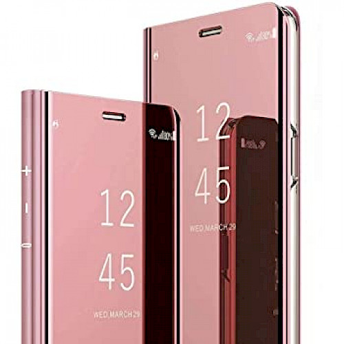 Clear View Standing Cover za Samsung A22 5G Pink