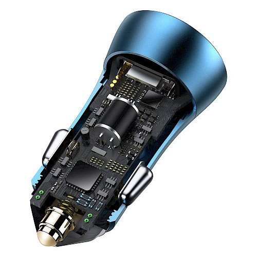 Baseus® TZCCJD-03 Super brzi auto punjač 40W USB + Type C + Type C to Lightning kabel